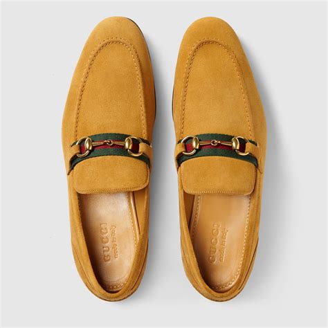 gucci horsebit loafers gold buckle|Gucci Horsebit suede loafer.